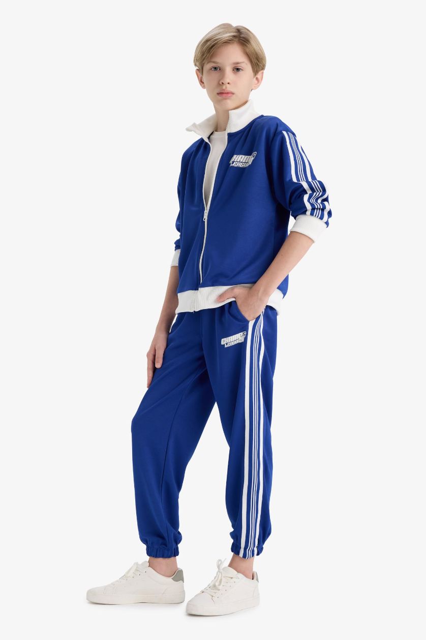 Boys & Teens Sax Boy Printed Zip-Up Sweatshirt