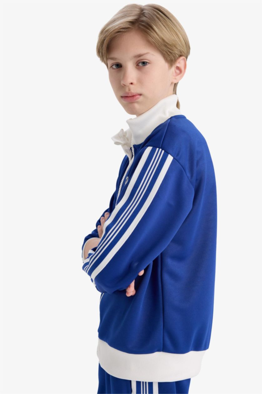 Boys & Teens Sax Boy Printed Zip-Up Sweatshirt