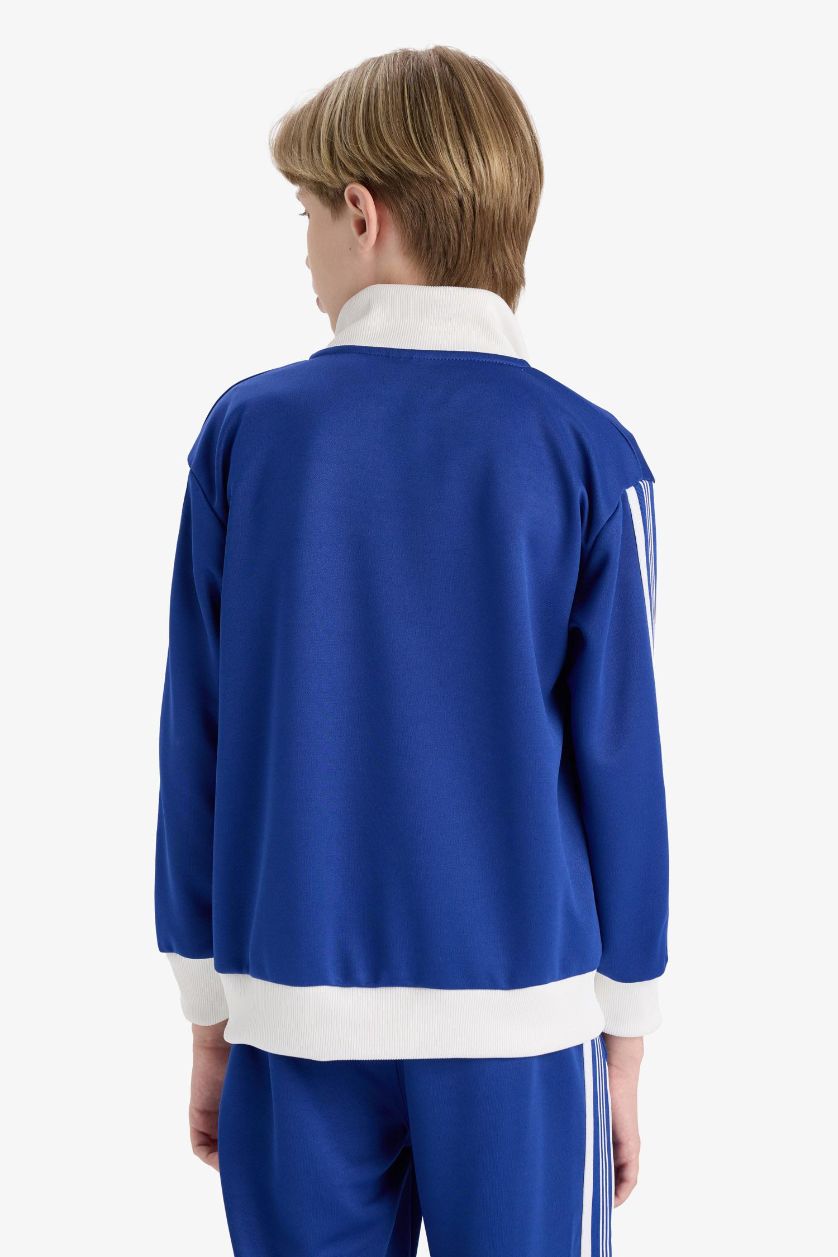 Boys & Teens Sax Boy Printed Zip-Up Sweatshirt
