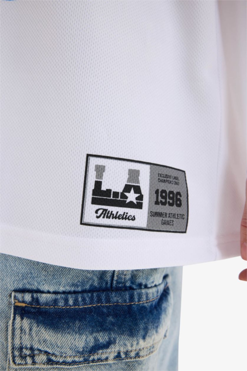 نساء أبيض تيشيرت بولو نص ردن اوفر سايز