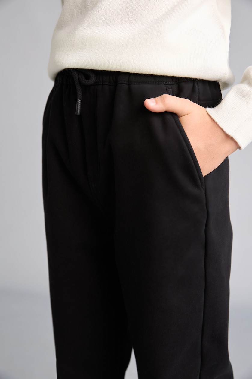 Young Boys - Teen Boys Black jogger Sherpa Trousers