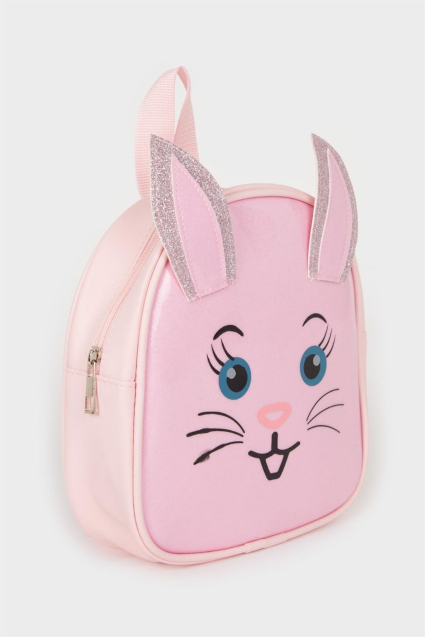 Kız Çocuk - Genç Kız Pembe Kız Çocuk Baskılı Sırt Çantası