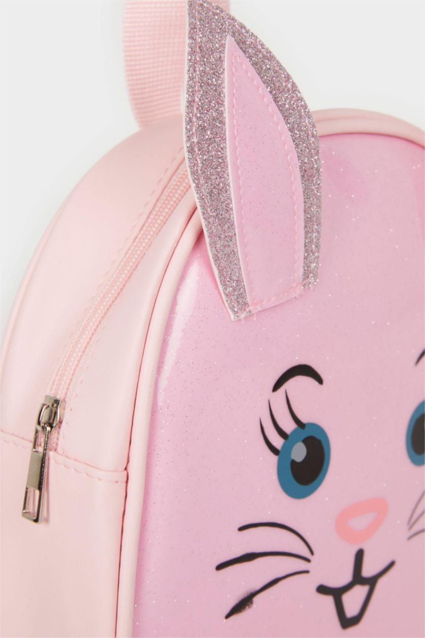 Kız Çocuk - Genç Kız Pembe Kız Çocuk Baskılı Sırt Çantası