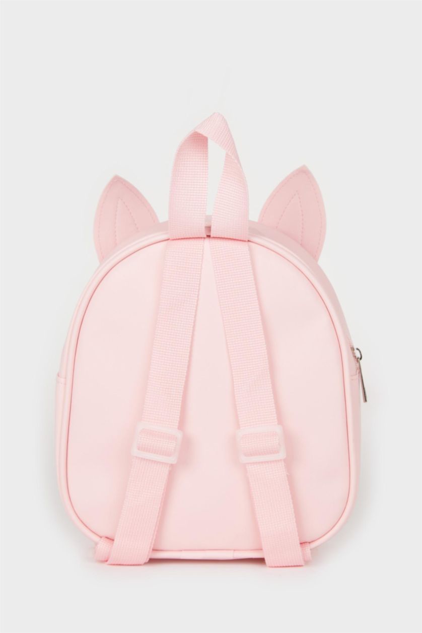 Kız Çocuk - Genç Kız Pembe Kız Çocuk Baskılı Sırt Çantası