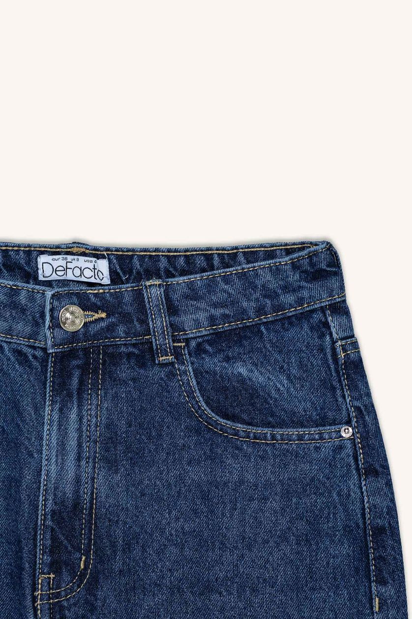 WOMAN Dark Blue 90s High-Waist Wide-Leg Jeans