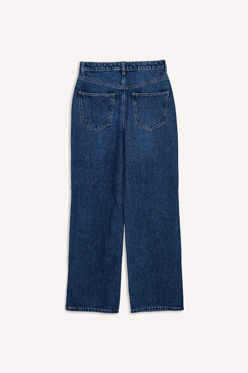 WOMAN Dark Blue 90s High-Waist Wide-Leg Jeans