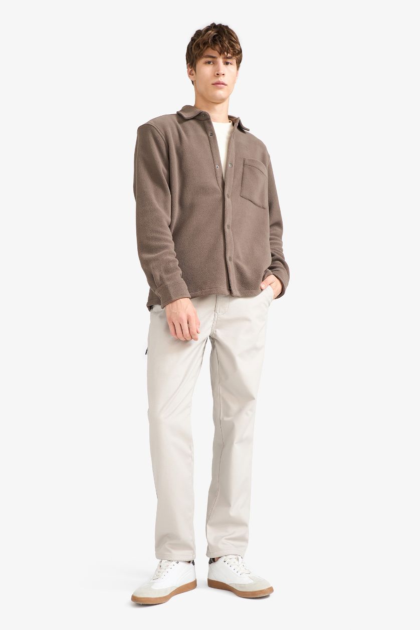 Man Grey Jogger Fit Pocketed Trousers