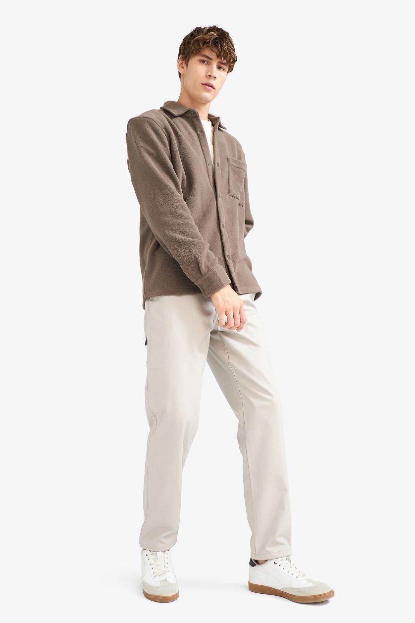 Man Grey Jogger Fit Pocketed Trousers