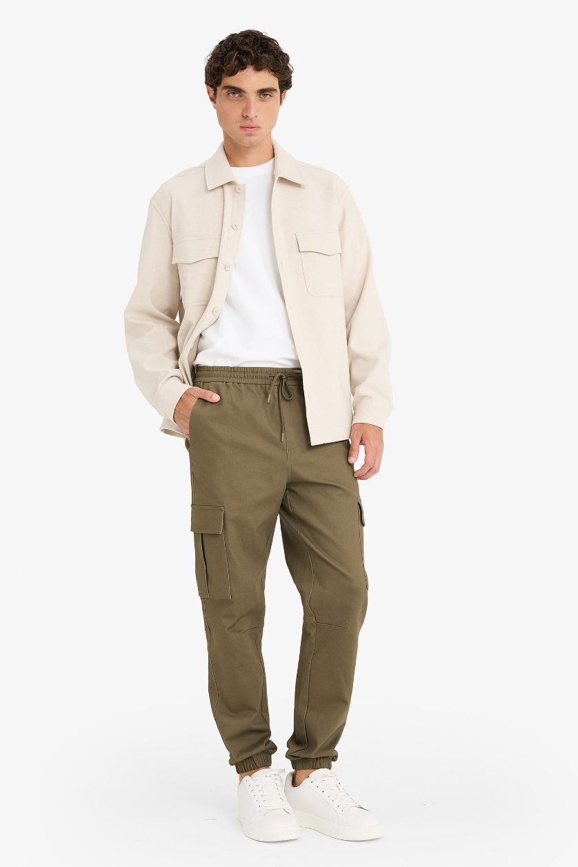 Man Khaki Jogger Cargo Pants