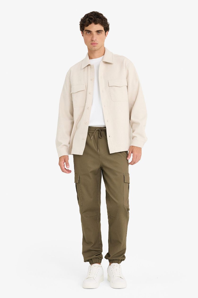 Man Khaki Jogger Cargo Pants