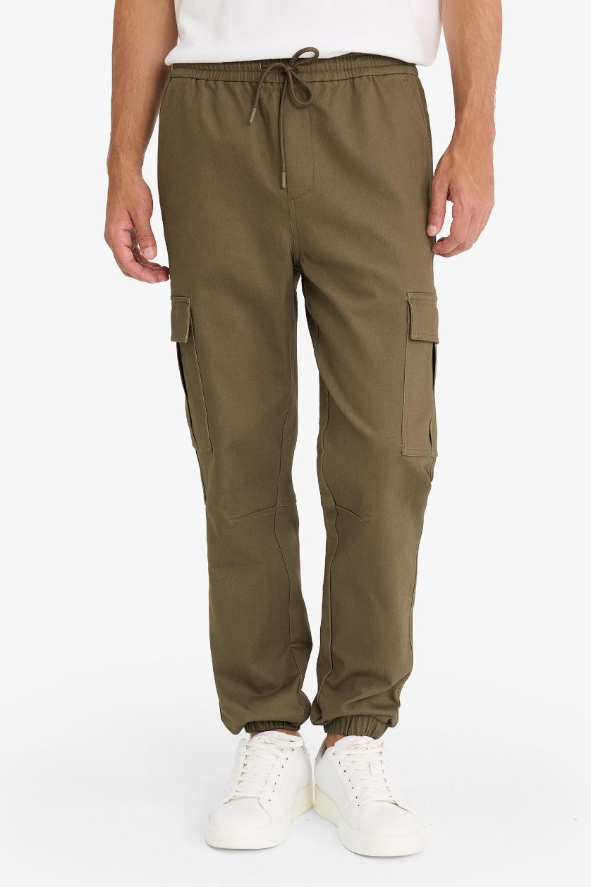 Man Khaki Jogger Cargo Pants