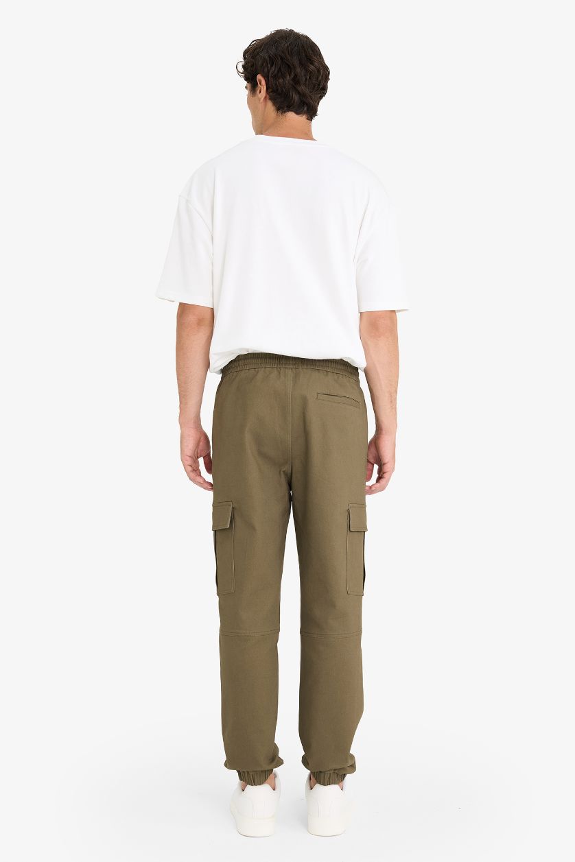 Man Khaki Jogger Cargo Pants
