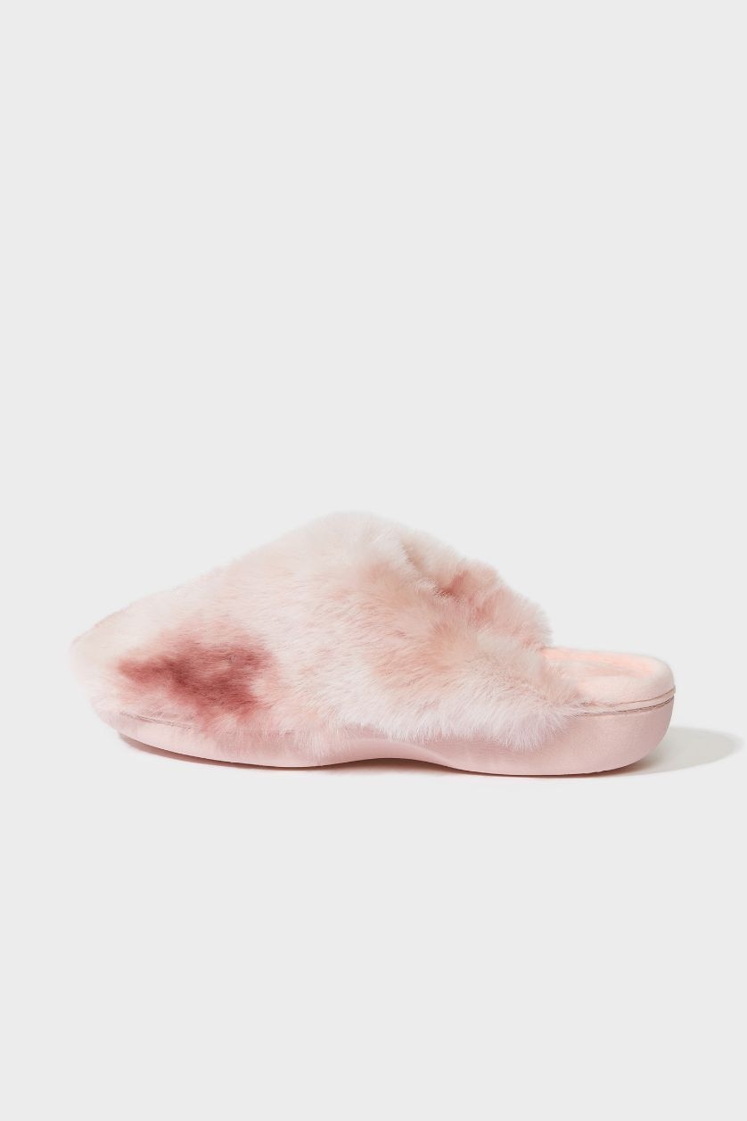 Kadın Pembe Kadın Pelüş Düz Taban Ev Terliği