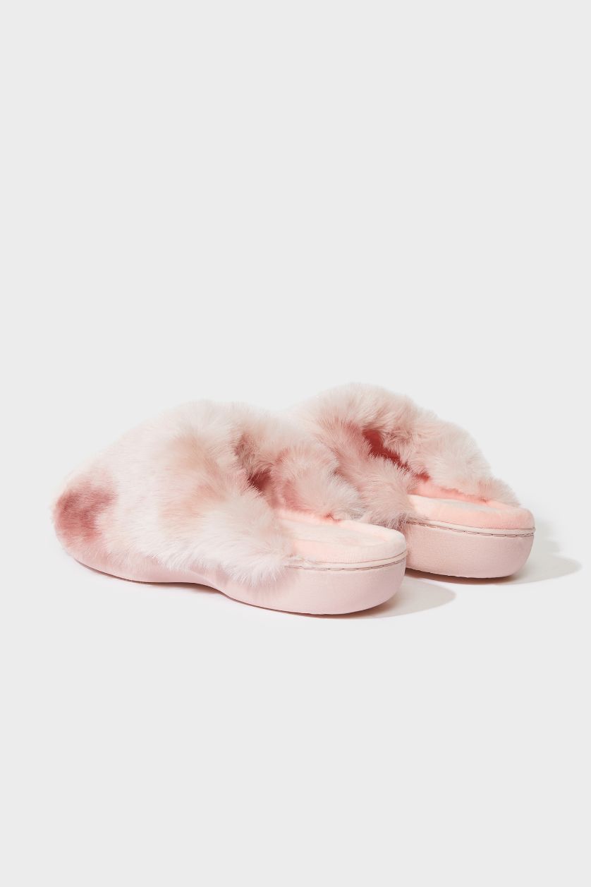 Kadın Pembe Kadın Pelüş Düz Taban Ev Terliği