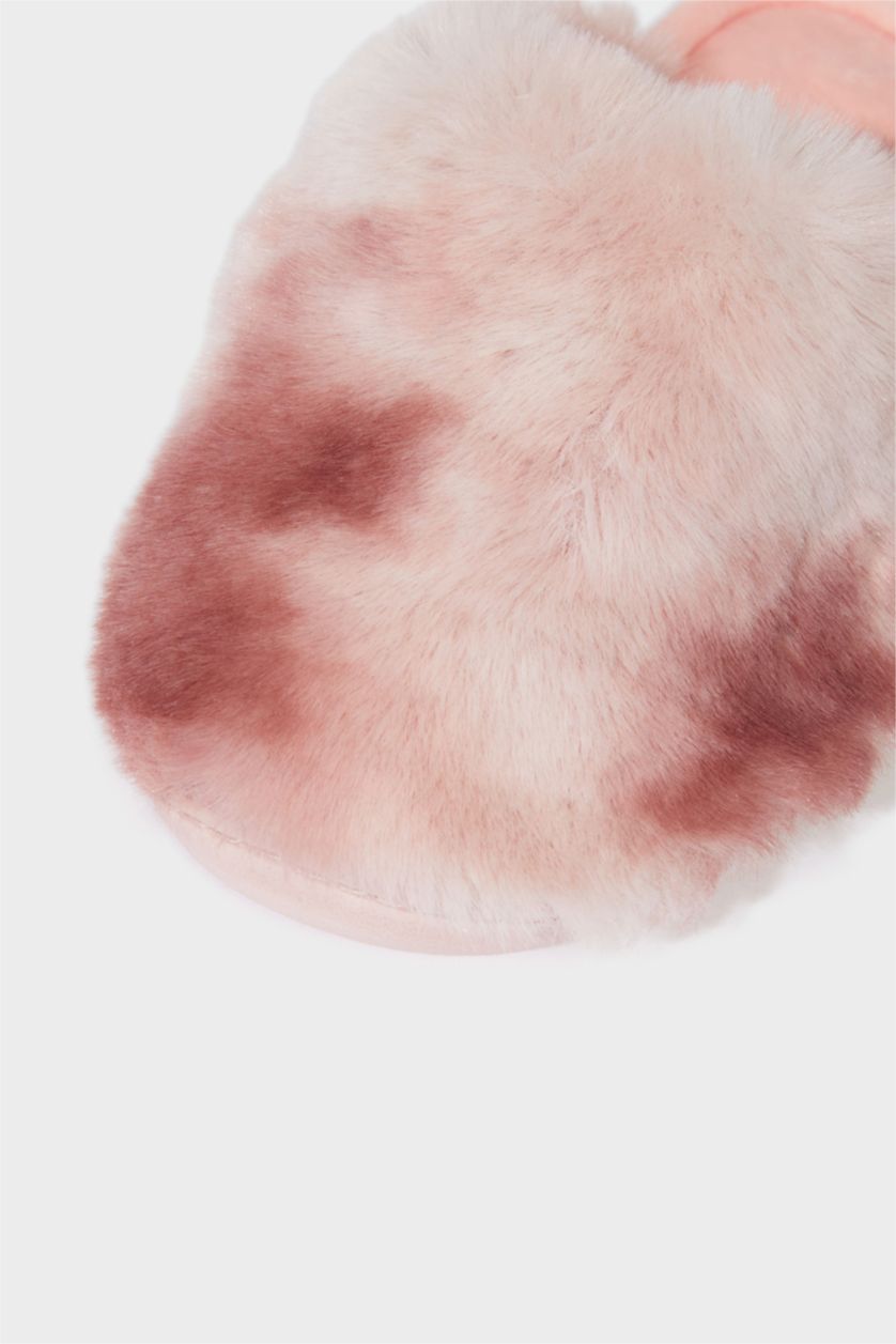 Kadın Pembe Kadın Pelüş Düz Taban Ev Terliği