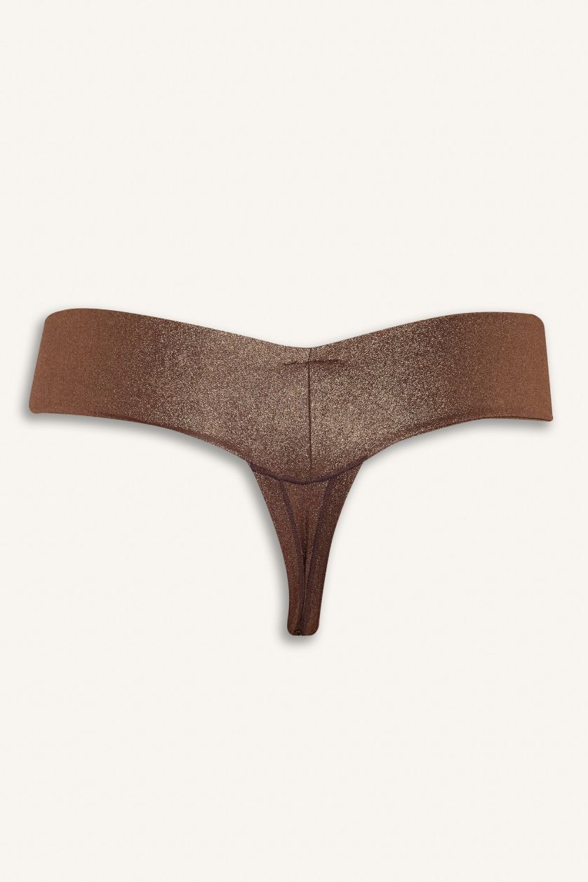 Woman Light Pink Glittery 2 Piece Panties