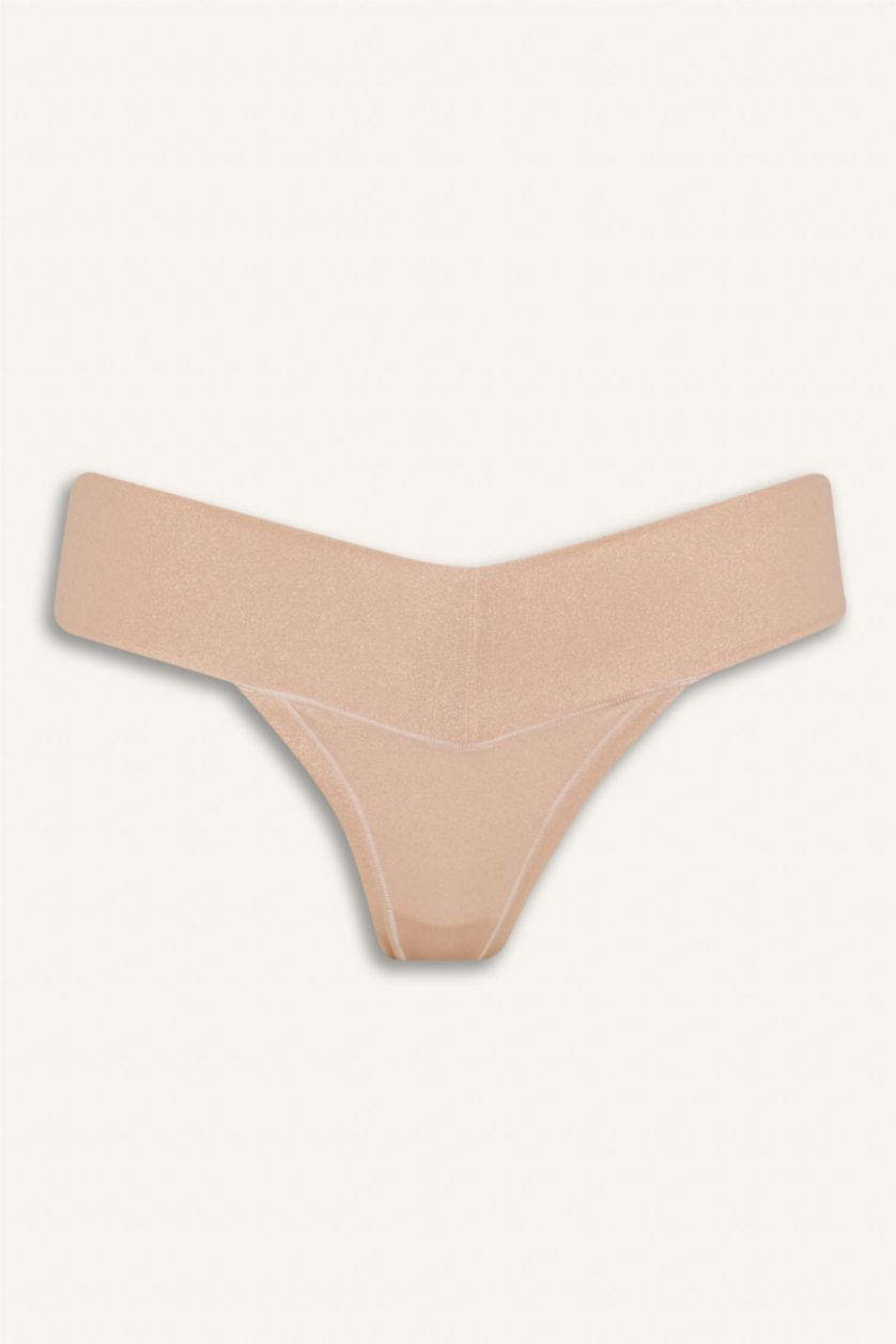 Kadın Açık Pembe Simli 2'li Külot