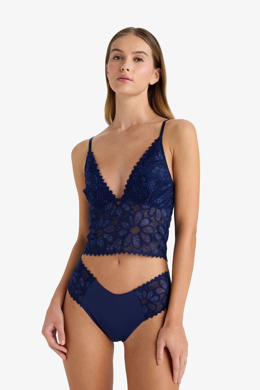 نساء كحلي كلوت سليب ميكرو Fall in Love - قطعتين