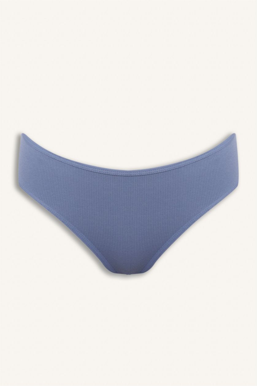 Женщины Светло-синий Трусики-брифы в рубчик набор из 5 шт