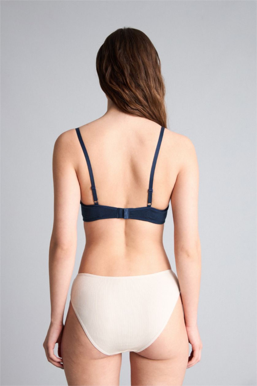 Kadın Açık Mavi Ribana 5'li Brief Külot