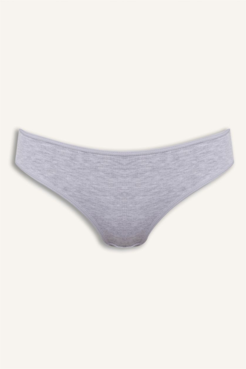 Женщины Светло-синий Трусики-брифы в рубчик набор из 5 шт