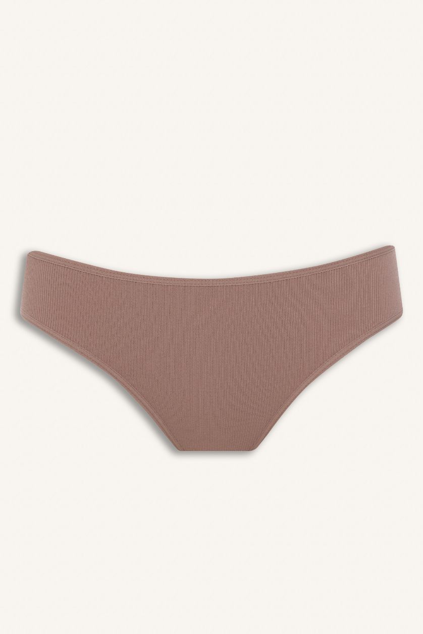 WOMAN Light Pink Ribbed 5 Piece Panties