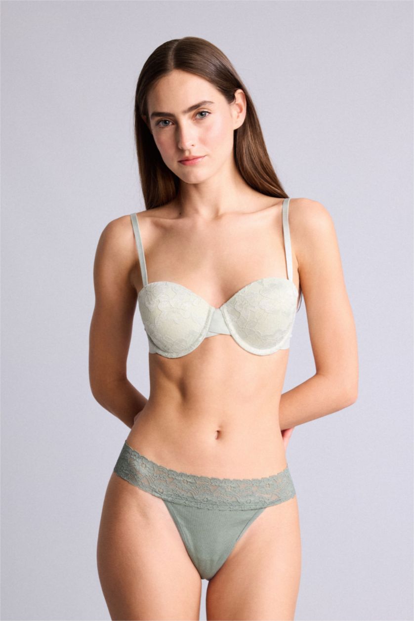 Kadın Açık Haki Ribana 3'Lü Külot Set