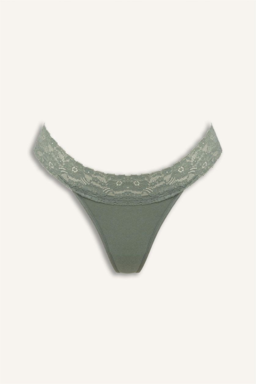 Kadın Açık Haki Ribana 3'Lü Külot Set