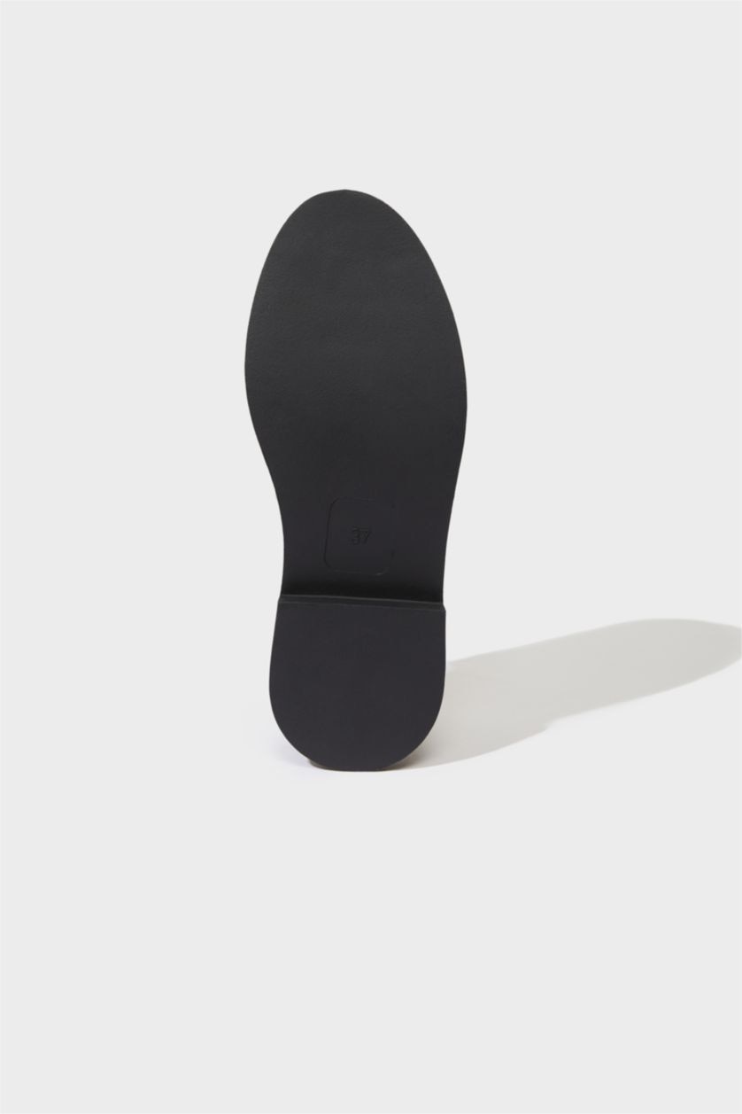 Әйелдерге қара Әйелдерге полиуретан жалпақ табан