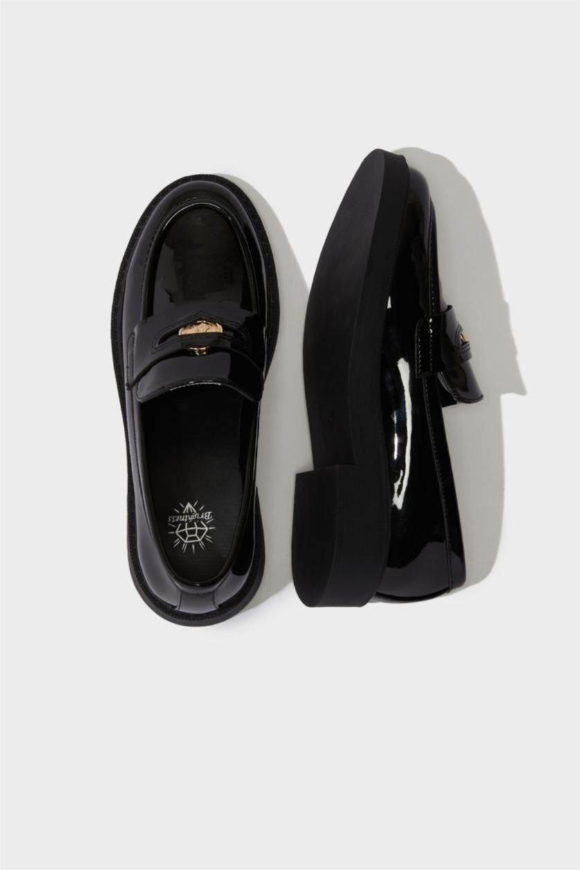 Әйелдерге қара Әйелдерге полиуретан жалпақ табан