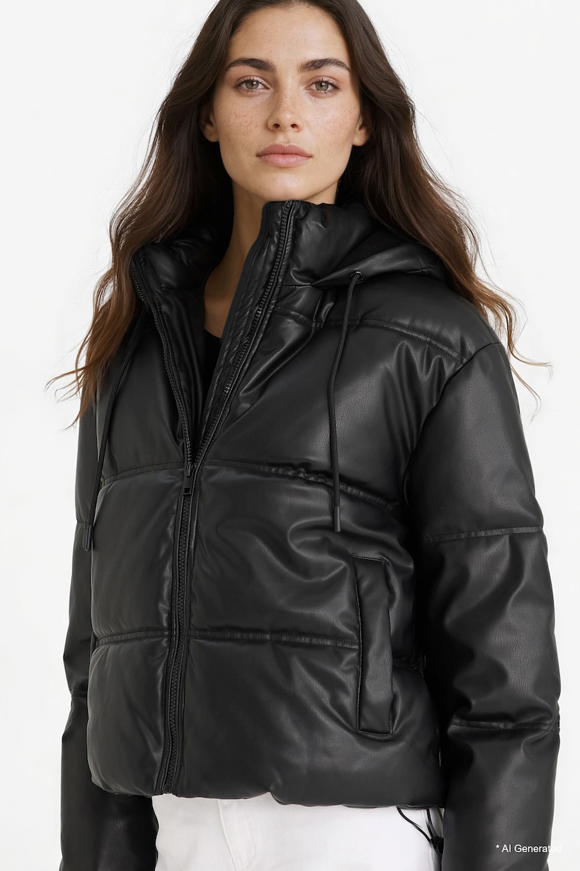 Women Black Puffer Jacket