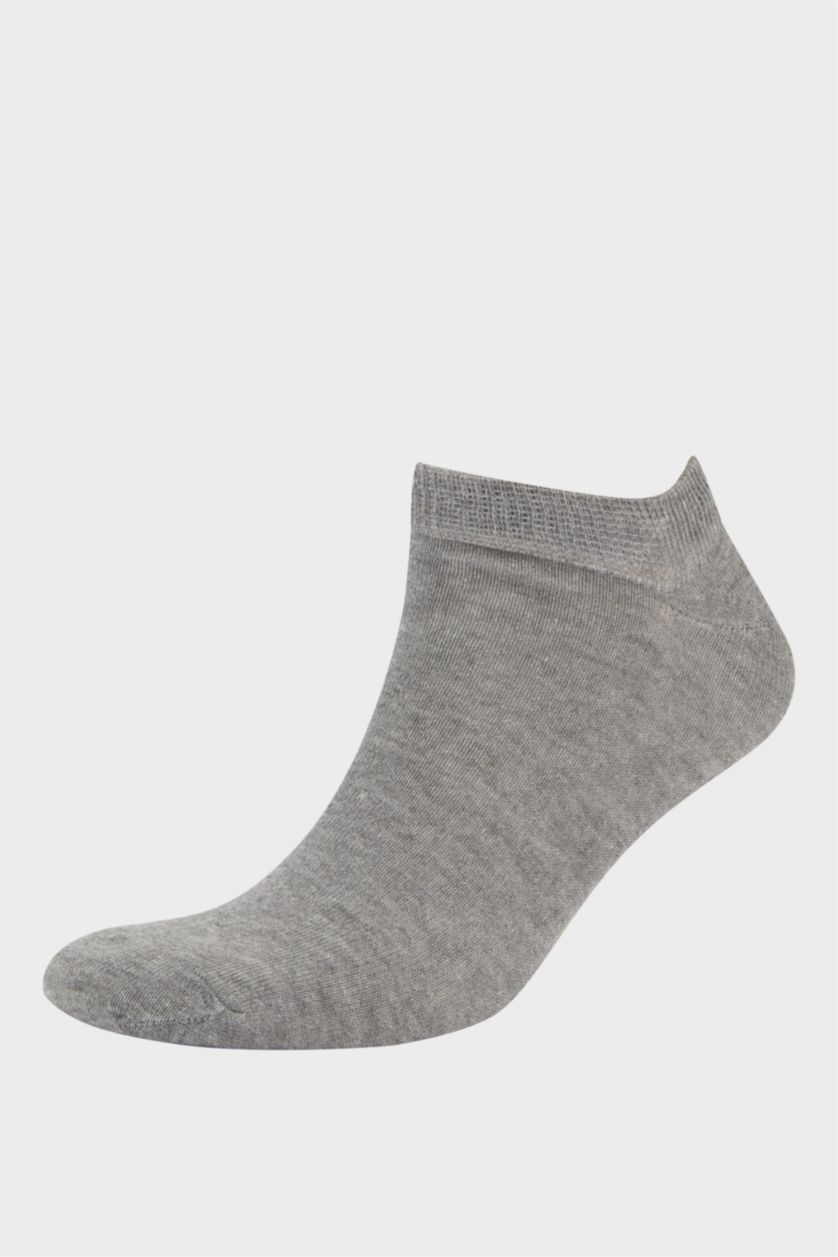 Men Grey 7 piece Cotton Short Socks