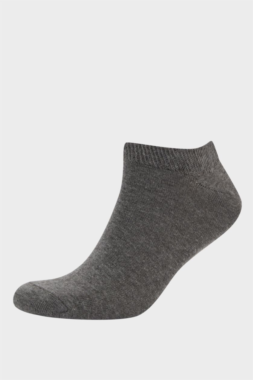 Men Grey 7 piece Cotton Short Socks