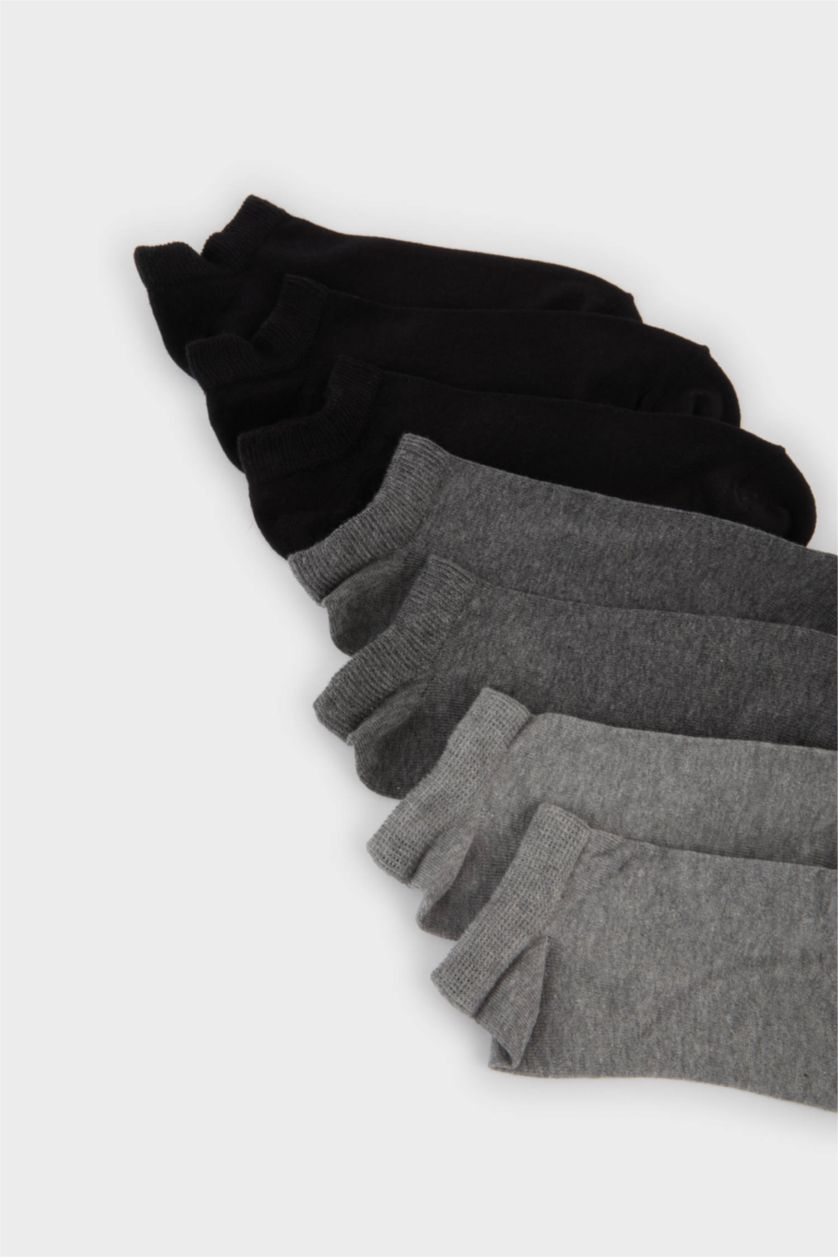 Men Grey 7 piece Cotton Short Socks
