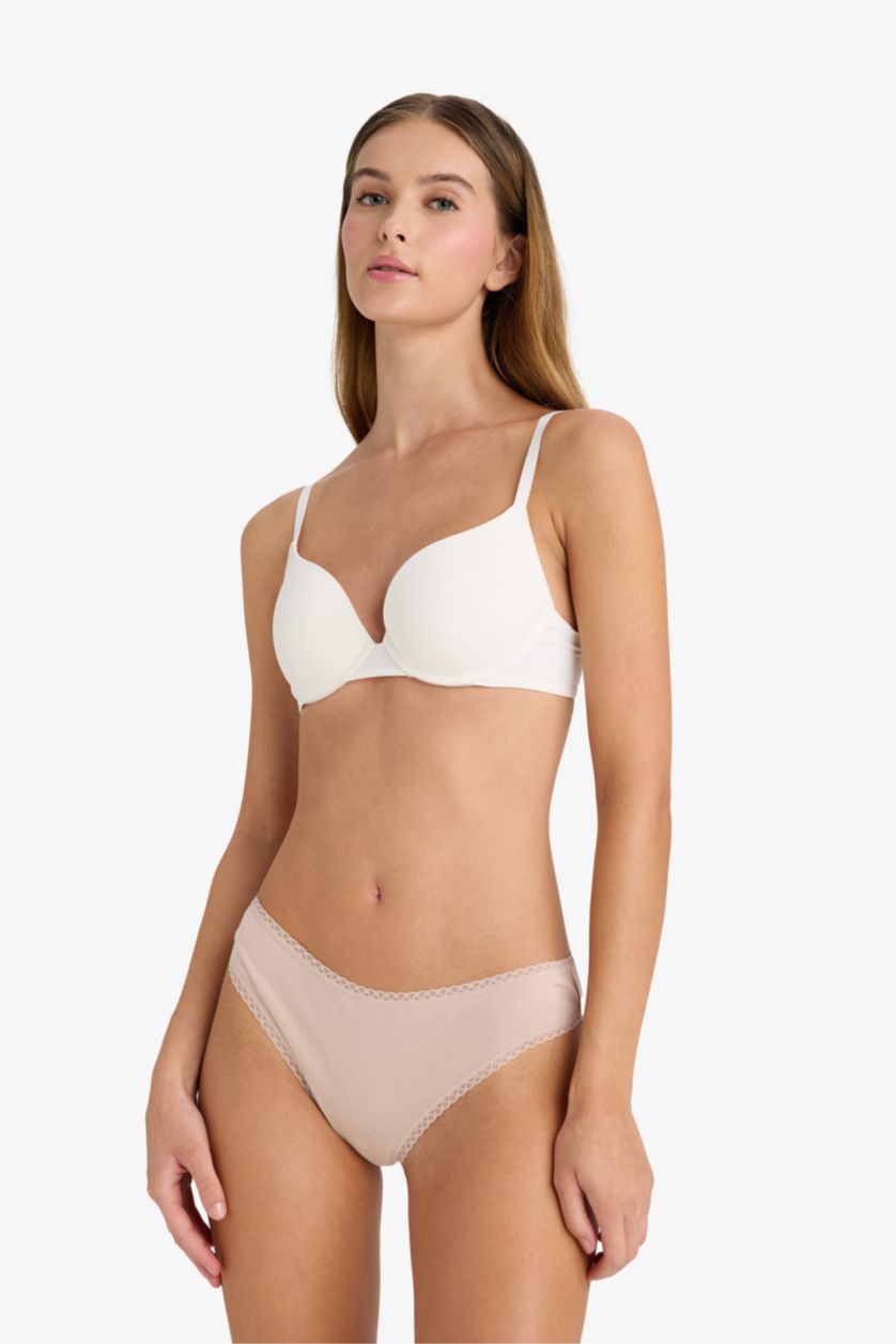 Kadın Mavi Dantel Detaylı 3'lü Brazilian Külot