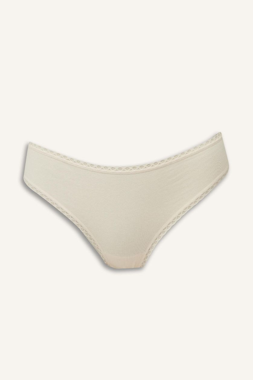 Kadın Mavi Dantel Detaylı 3'lü Brazilian Külot