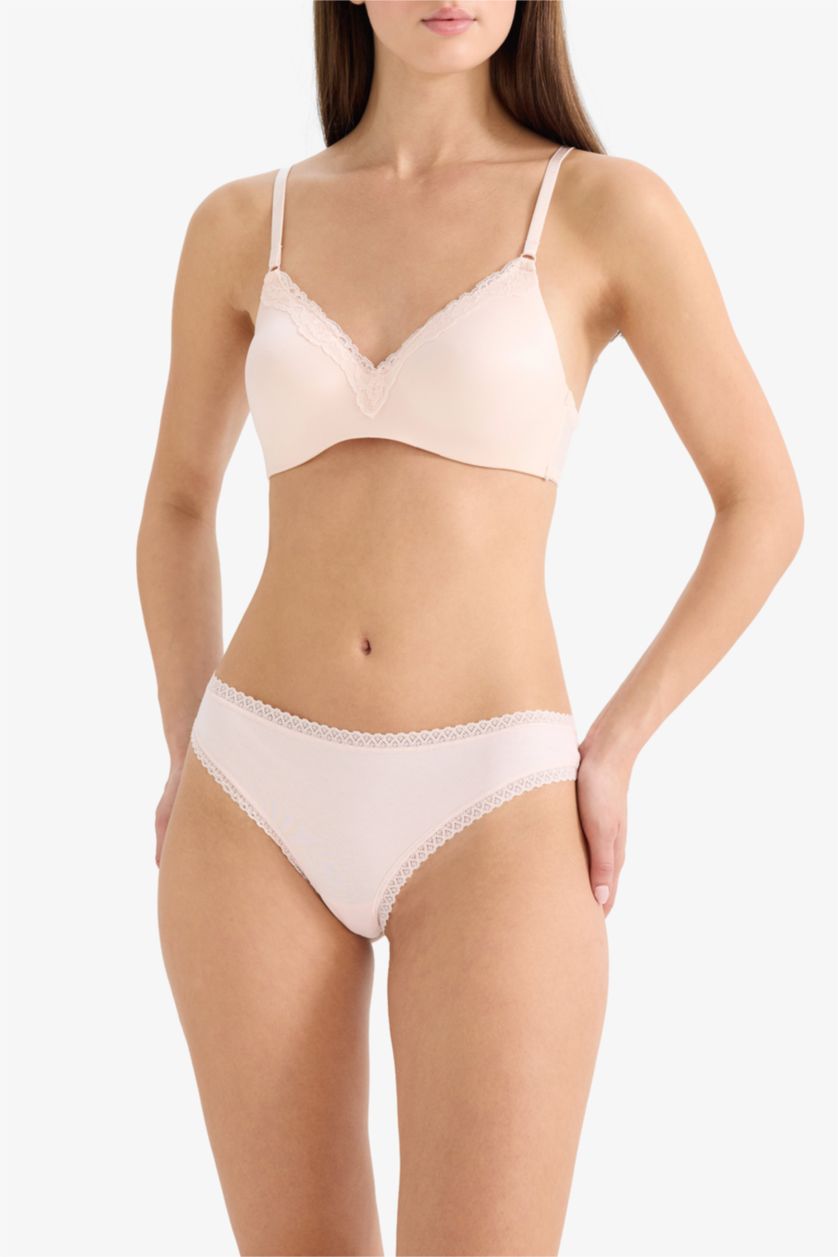 حريمي ميلانج رمادي كلوت برازيلي دانتيل- 3 قطع