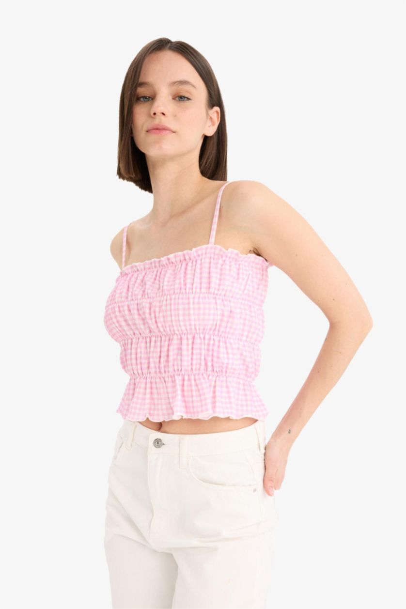 Әйелдерге Қызғылт Әйелдерге Coool ұзын бұлшықет пішімі бау Ішкөйлек