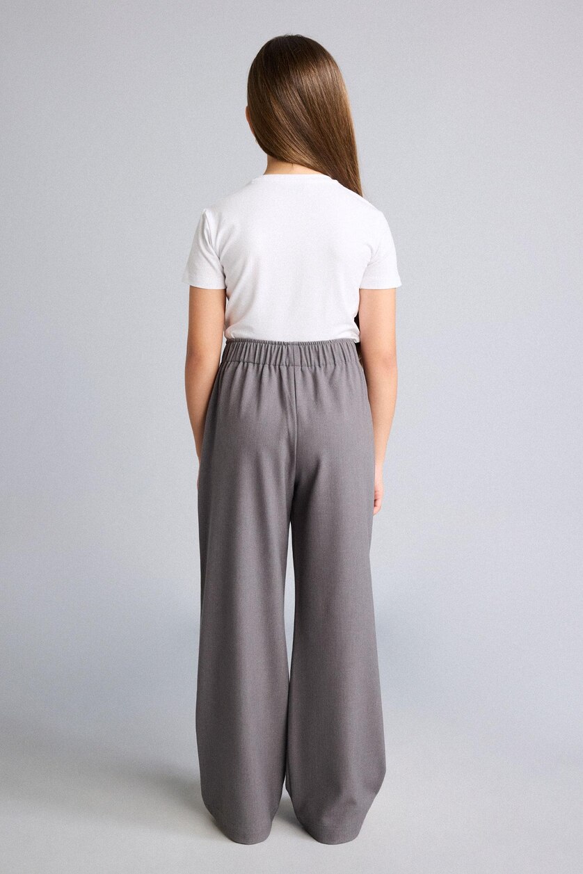 Girls & Teens Grey Girl Wide Leg Trousers