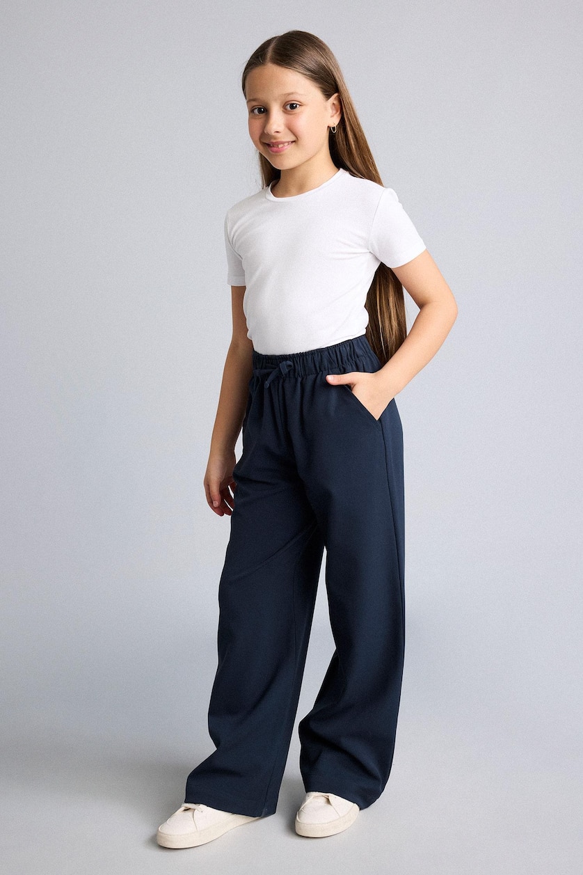 Girls & Teens NAVY Girl Wide Leg Trousers