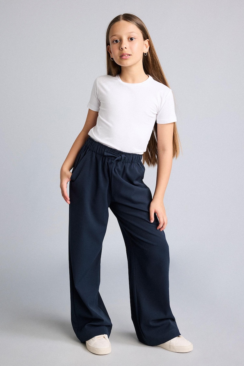 Girls & Teens NAVY Girl Wide Leg Trousers