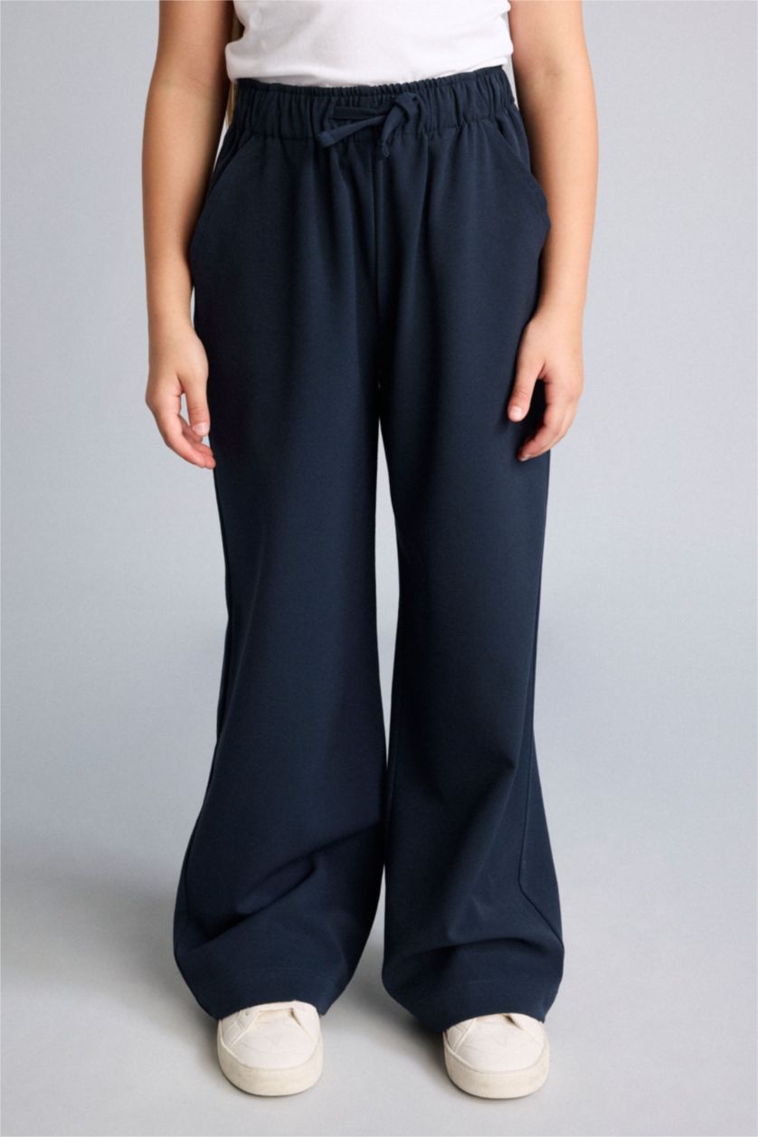 Қыздар Және Жасөспірімдер әскери-теңіз Wide Leg шалбар