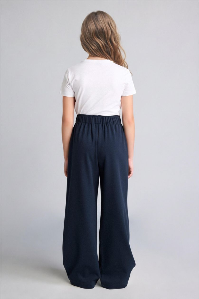 Қыздар Және Жасөспірімдер әскери-теңіз Wide Leg шалбар