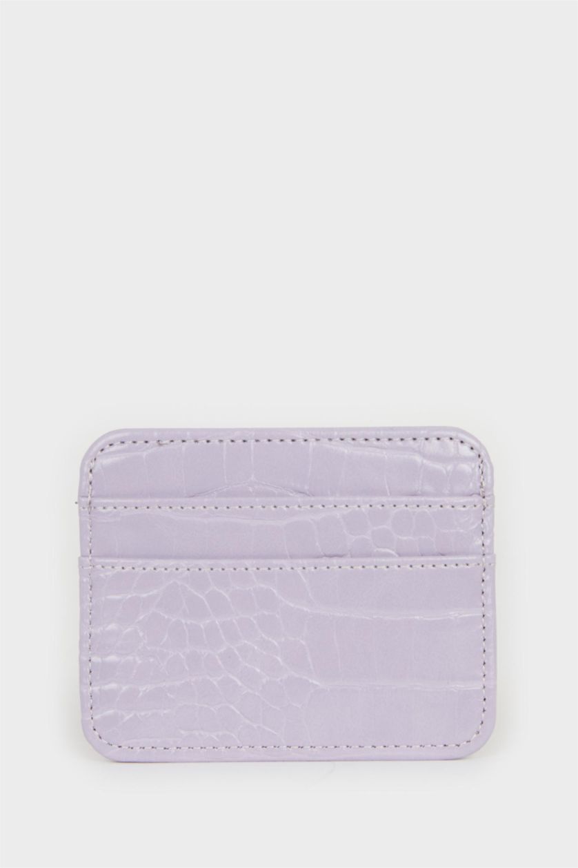WOMAN Lilac Woman Faux Leather Card Holder