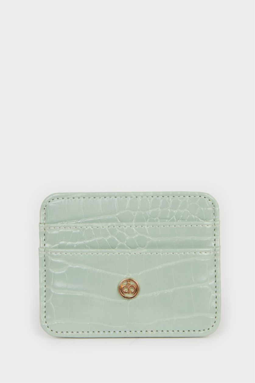 نساء نعناع محفظة بطاقات نسائي جلد صناعي