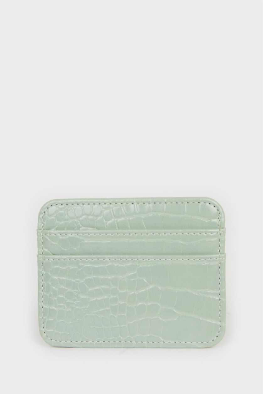 نساء نعناع محفظة بطاقات نسائي جلد صناعي