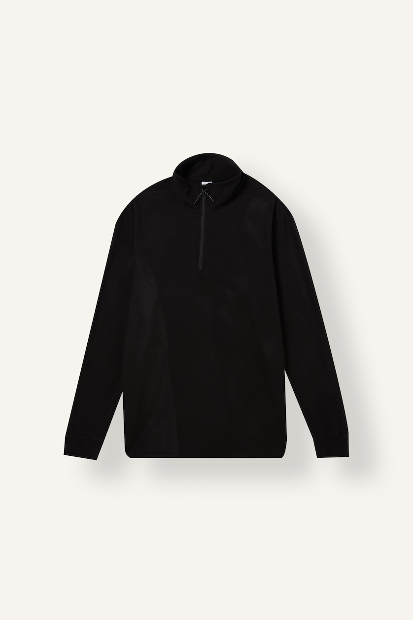Men Black Standard Fit fleece Sweatshirt