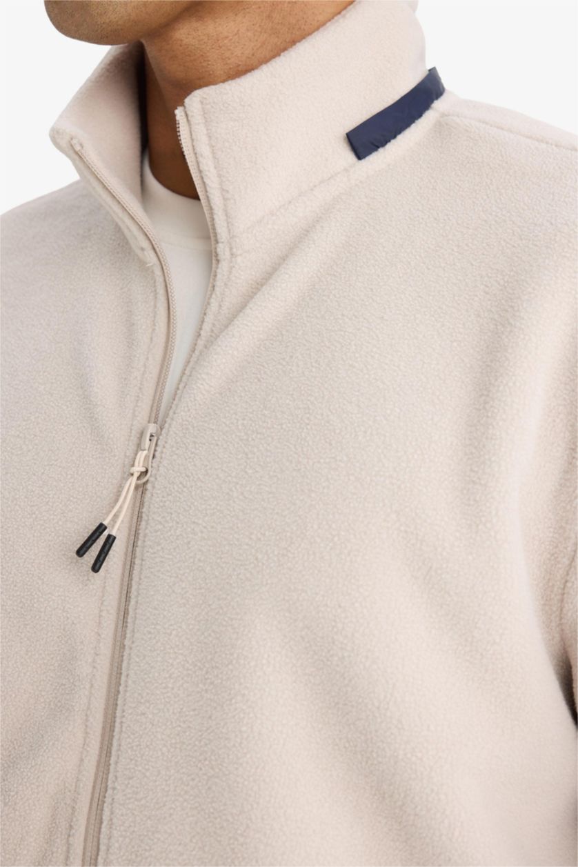 رجالي بيج كارديجان قطيفة مخمل قصة عادية وبطانة ناعمة من DeFactoFit