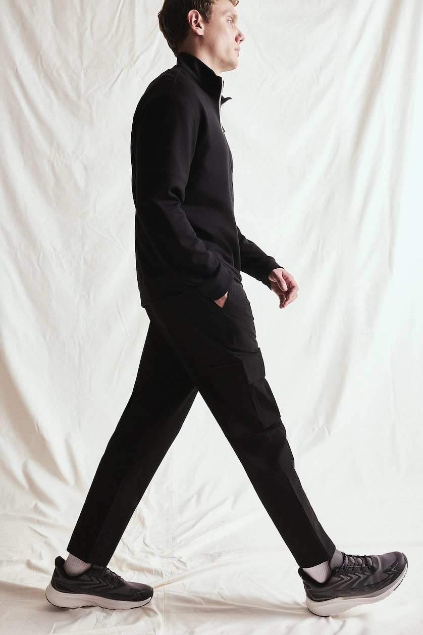 MAN Black Standard Fit Woven Jogger