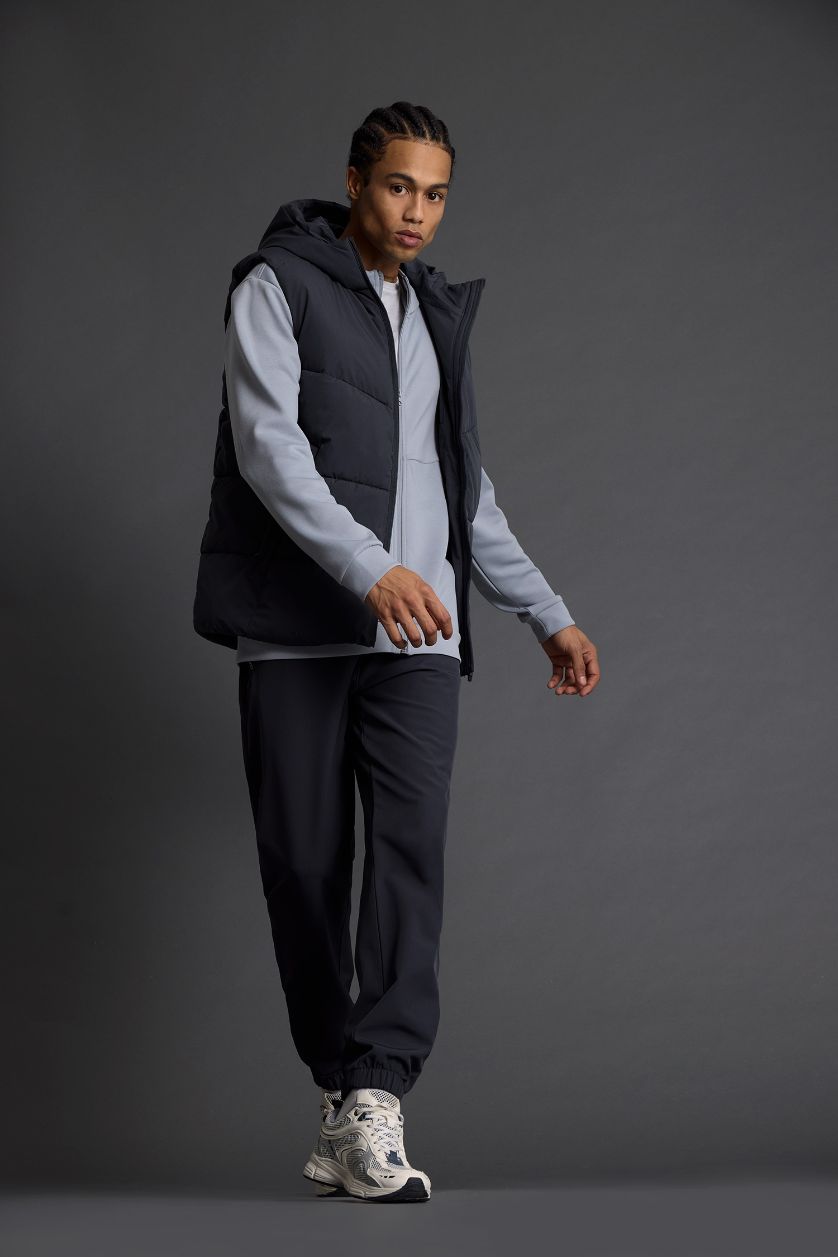 Erkek Antrasit Standart Fit Dokuma Sporcu Jogger